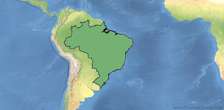 Brazil Map Outline