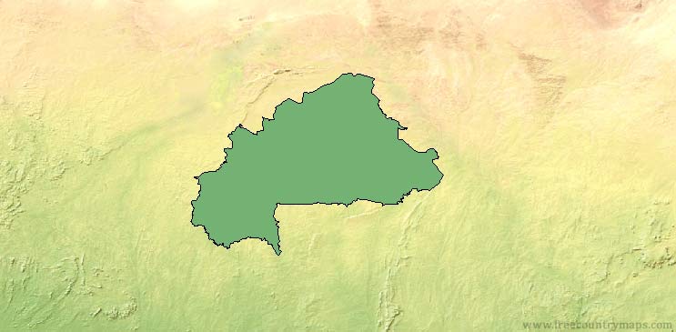 Burkina Faso Map Outline