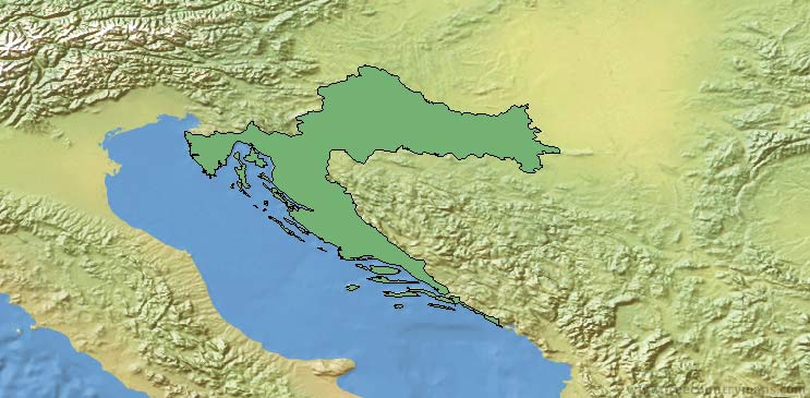 Croatia Map Outline