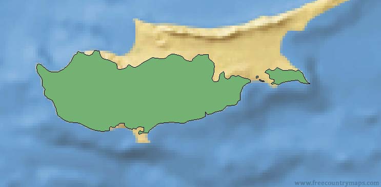 Cyprus Map Outline