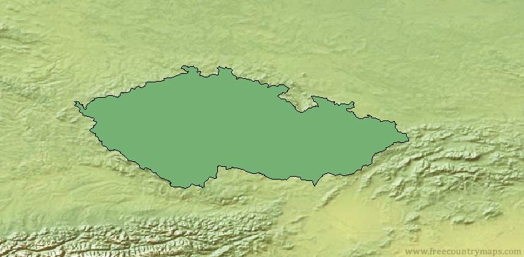 Czech Republic Map Outline