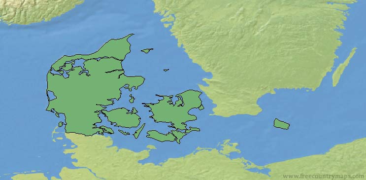 Denmark Map Outline