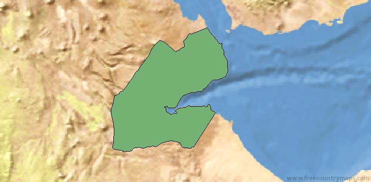 Djibouti Map Outline
