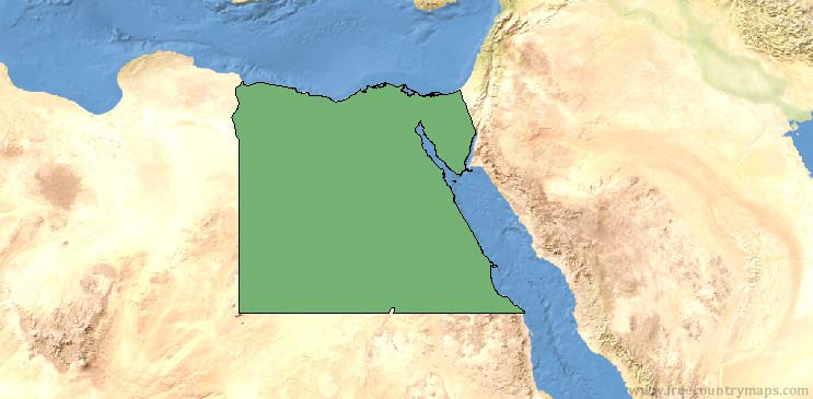 Egypt Map Outline
