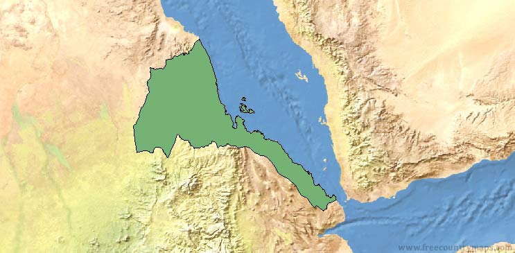 Eritrea Map Outline