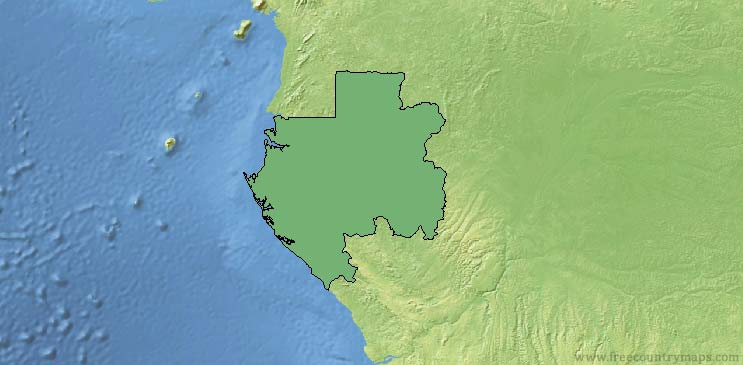 Gabon Map Outline
