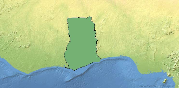 Ghana Map Outline