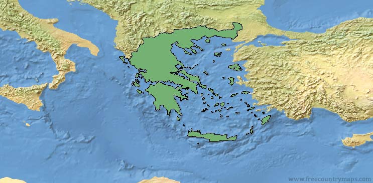 Greece Map Outline