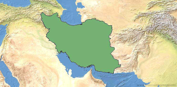 Iran Map Outline
