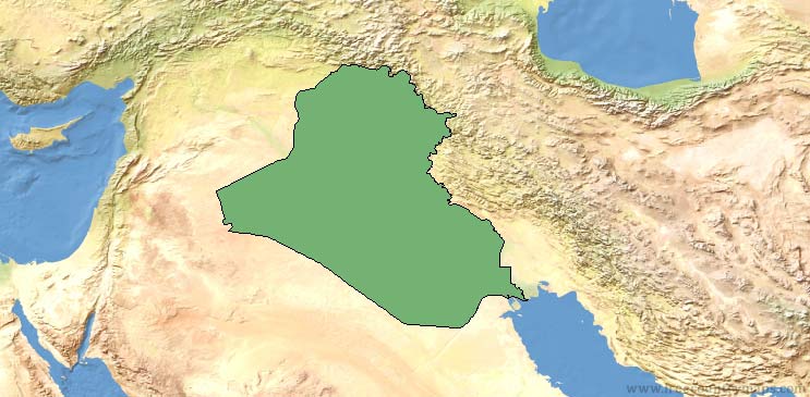 Iraq Map Outline