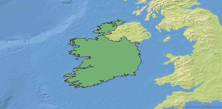 Ireland Map Outline