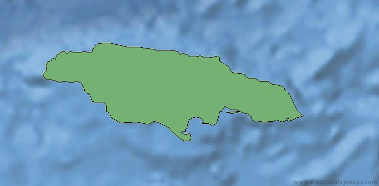 Blank map of Jamaica : Free Gif, PNG and Vector Blank Maps