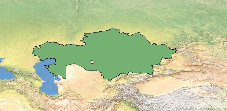 Kazakhstan Map Outline