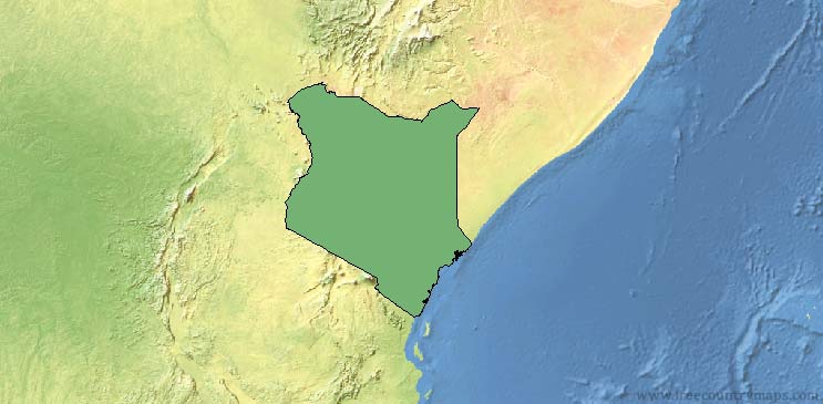 Kenya Map Outline