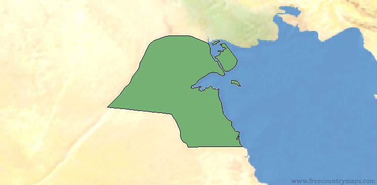 Kuwait Map Outline