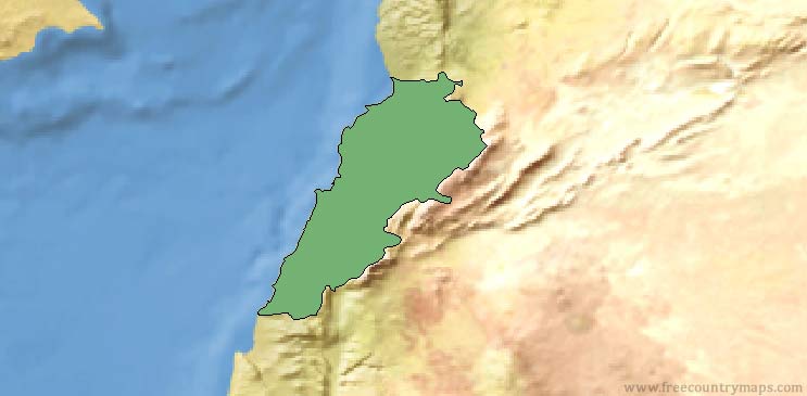 Lebanon Map Outline