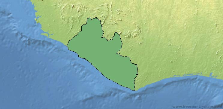 Liberia Map Outline