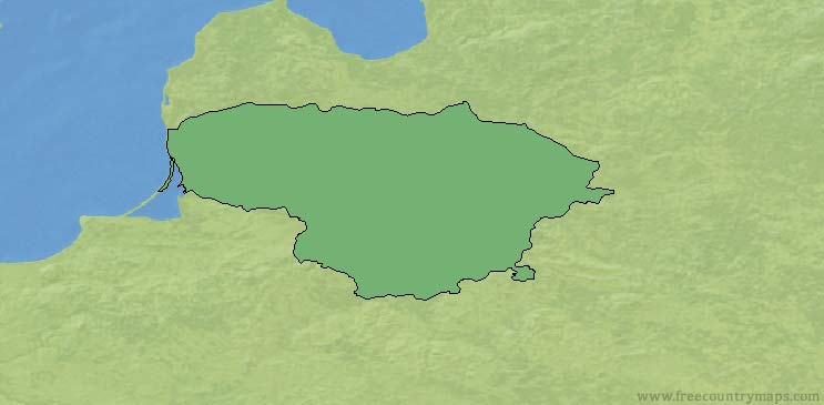 Lithuania Map Outline