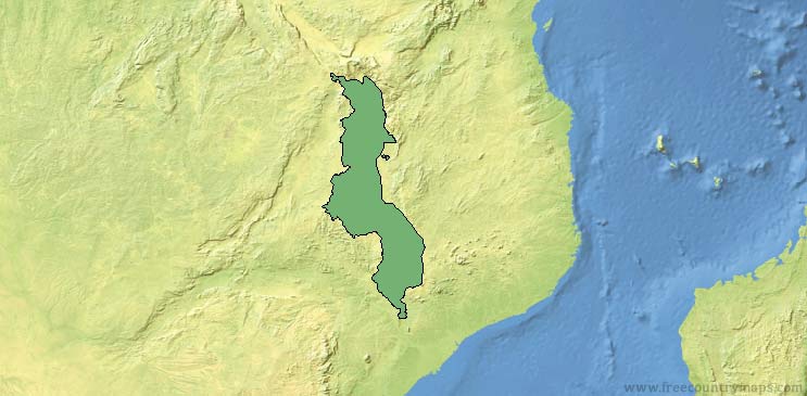 Malawi Map Outline