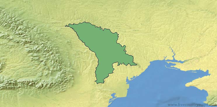 Moldova Map Outline