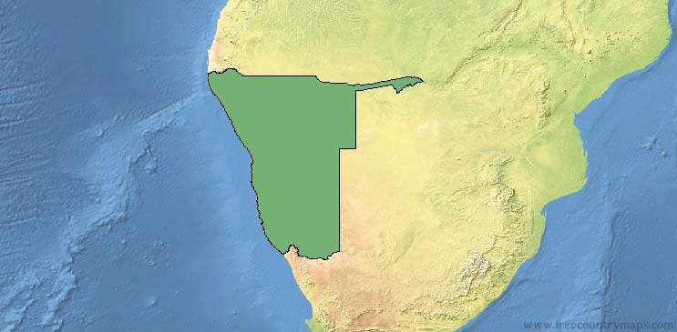 Namibia Map Outline