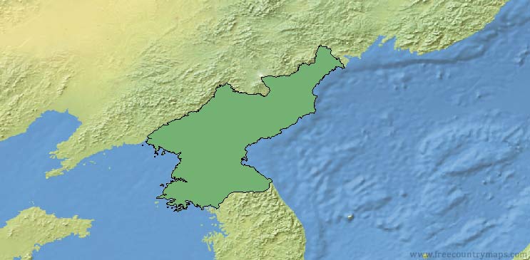 North Korea Map Outline