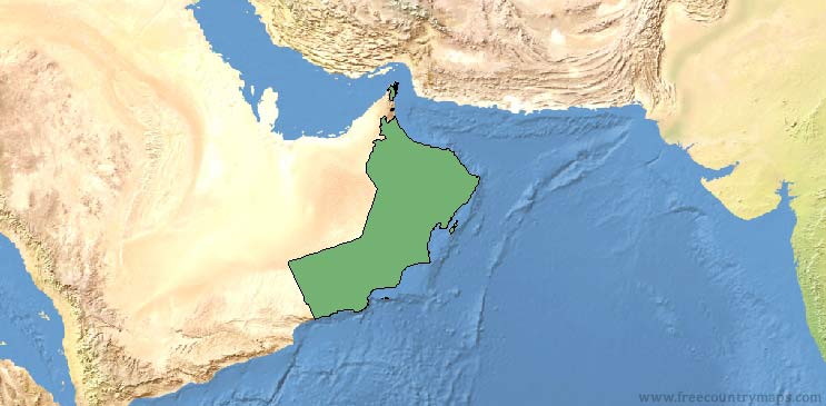 Oman Map Outline