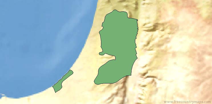 Palestine Map Outline