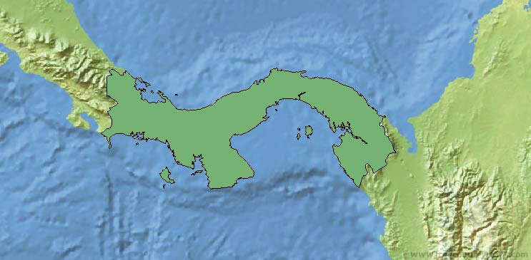 Panama Map Outline