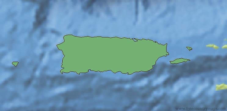 Puerto Rico Map Outline
