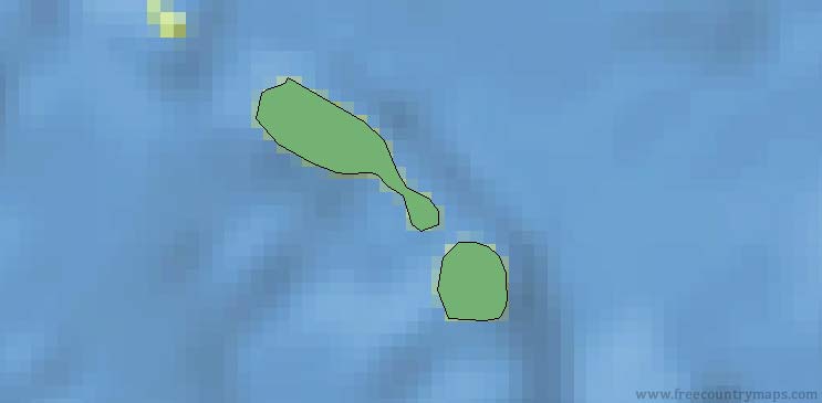 Saint Kitts and Nevis Map Outline