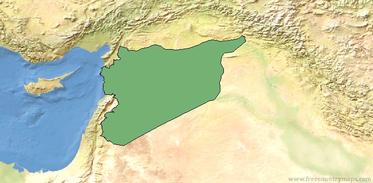 Syria Map Outline