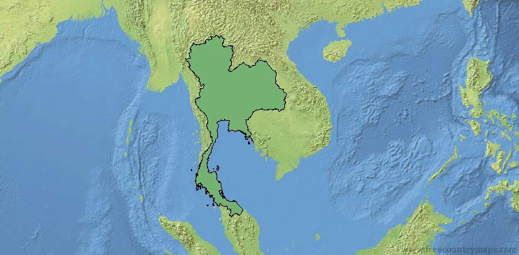 Thailand Map Outline