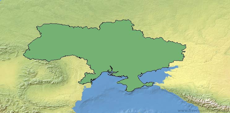 Ukraine Map Outline
