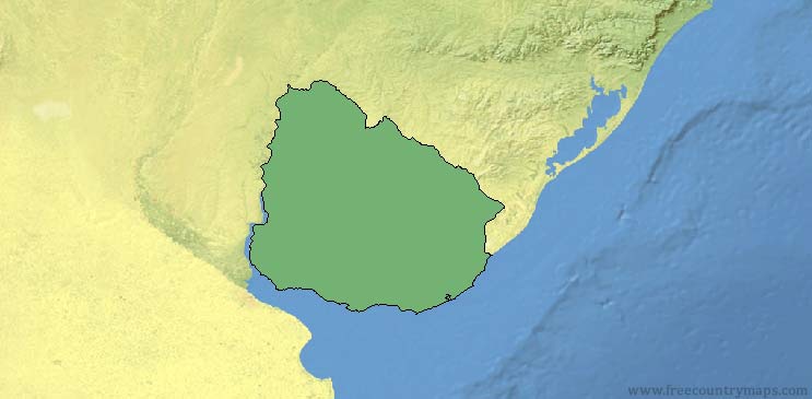 Uruguay Map Outline