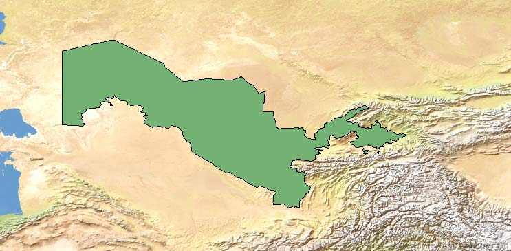 Uzbekistan Map Outline