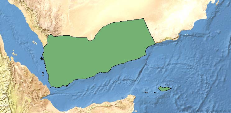 Yemen Map Outline