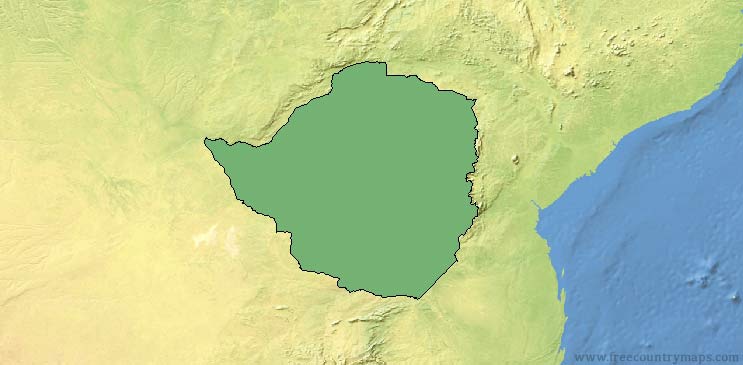 Zimbabwe Map Outline