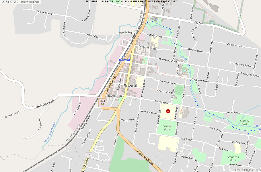 Karte Von Bowral Australien