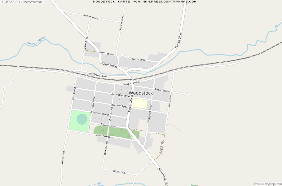 Karte Von Woodstock Australien