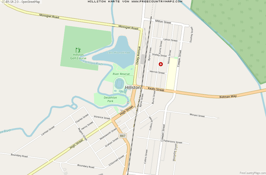 Karte Von Hillston Australien