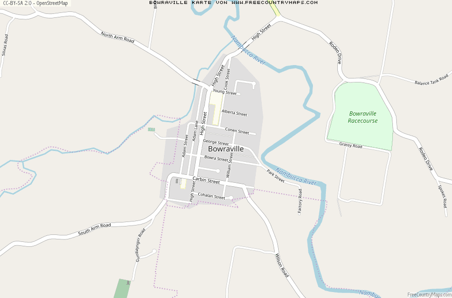 Karte Von Bowraville Australien