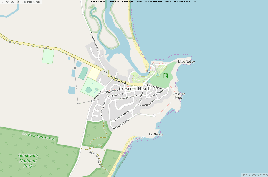 Karte Von Crescent Head Australien
