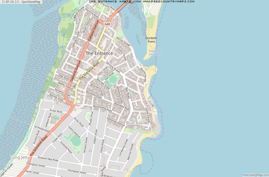 Karte Von The Entrance Australien