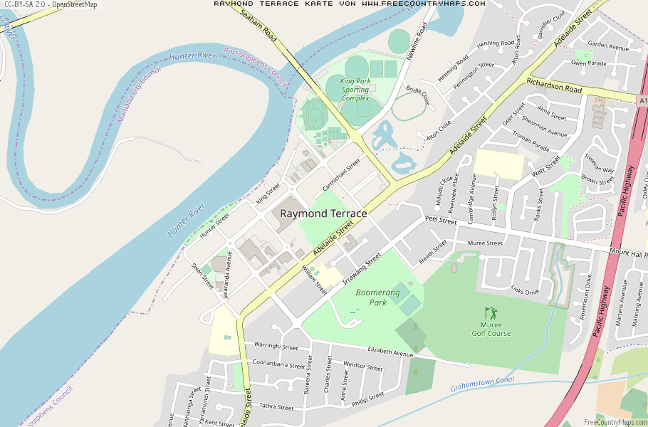 Karte Von Raymond Terrace Australien