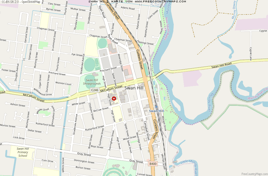 Karte Von Swan Hill Australien