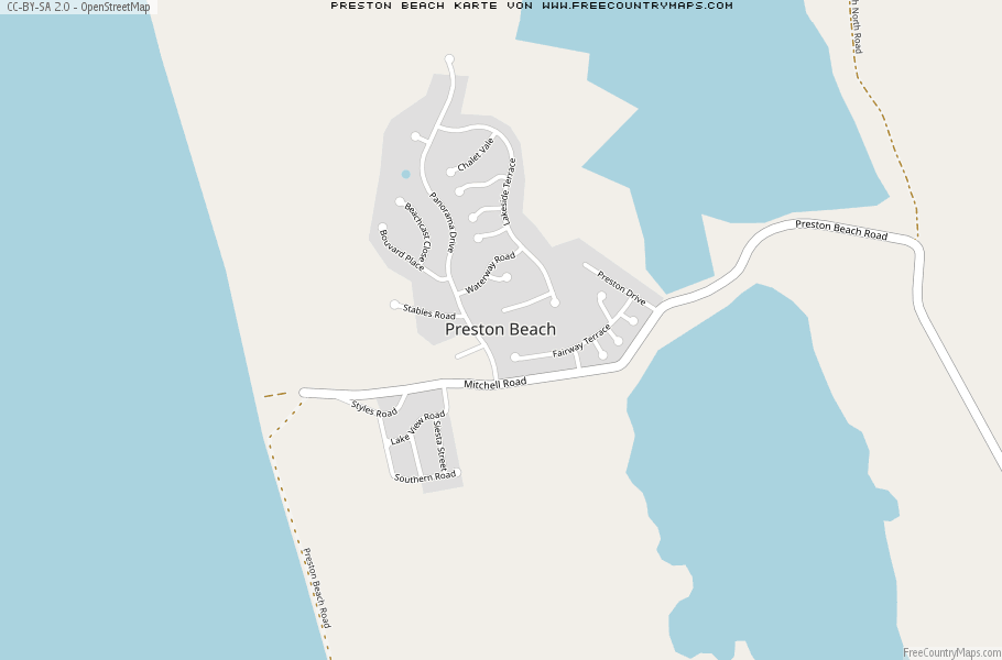 Karte Von Preston Beach Australien