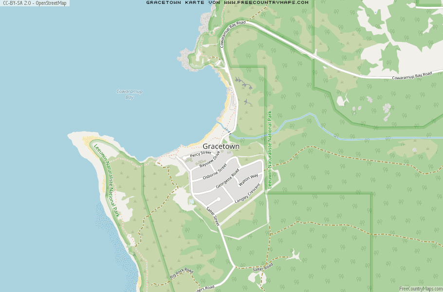 Karte Von Gracetown Australien