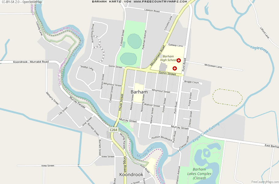 Karte Von Barham Australien