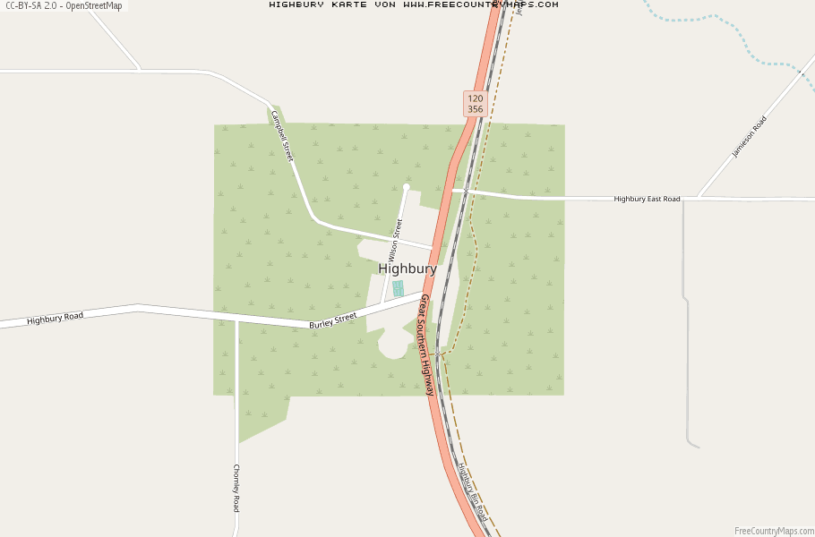 Karte Von Highbury Australien